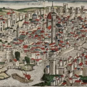 Colored_woodcut_town_view_of_Florence Флоренция